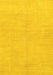 Machine Washable Solid Yellow Modern Rug, wshabs1602yw