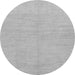 Round Solid Gray Modern Rug, abs1602gry