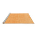 Sideview of Machine Washable Solid Orange Modern Area Rugs, wshabs1602org