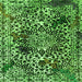 Square Abstract Green Modern Rug, abs1603grn