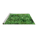 Sideview of Machine Washable Abstract Green Modern Area Rugs, wshabs1603grn