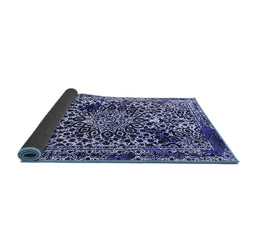 Sideview of Abstract Blue Modern Rug, abs1603blu