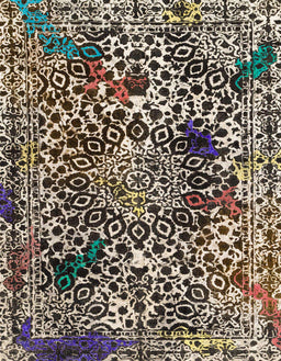 Abstract Tan Brown Modern Rug, abs1603