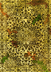 Abstract Yellow Modern Rug, abs1603yw