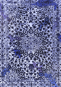 Abstract Blue Modern Rug, abs1603blu