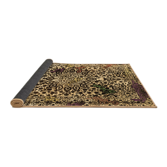 Sideview of Abstract Brown Modern Rug, abs1603brn