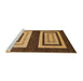 Sideview of Machine Washable Abstract Yellow Rug, wshabs1604