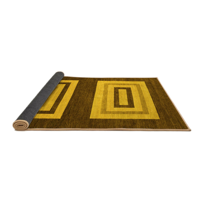 Sideview of Abstract Yellow Modern Rug, abs1604yw