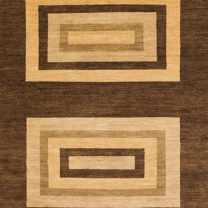 Machine Washable Abstract Yellow Rug, wshabs1604