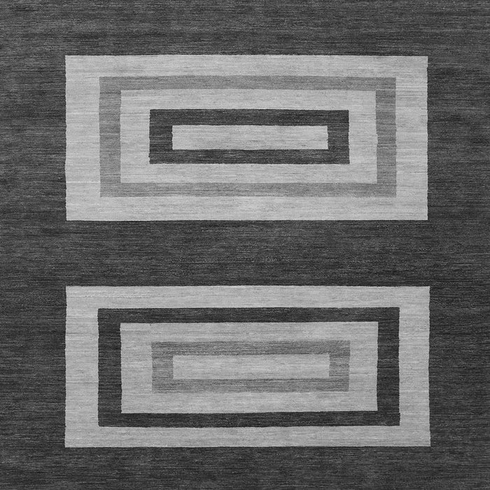 Square Machine Washable Abstract Gray Modern Rug, wshabs1604gry