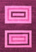 Machine Washable Abstract Pink Modern Rug, wshabs1604pnk