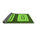 Sideview of Abstract Green Modern Rug, abs1604grn