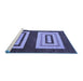 Sideview of Machine Washable Abstract Blue Modern Rug, wshabs1604blu