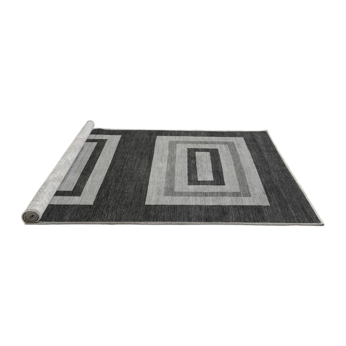 Sideview of Machine Washable Abstract Gray Modern Rug, wshabs1604gry