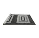 Sideview of Machine Washable Abstract Gray Modern Rug, wshabs1604gry