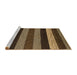 Sideview of Machine Washable Abstract Bakers Brown Rug, wshabs1605