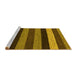 Sideview of Machine Washable Abstract Yellow Modern Rug, wshabs1605yw