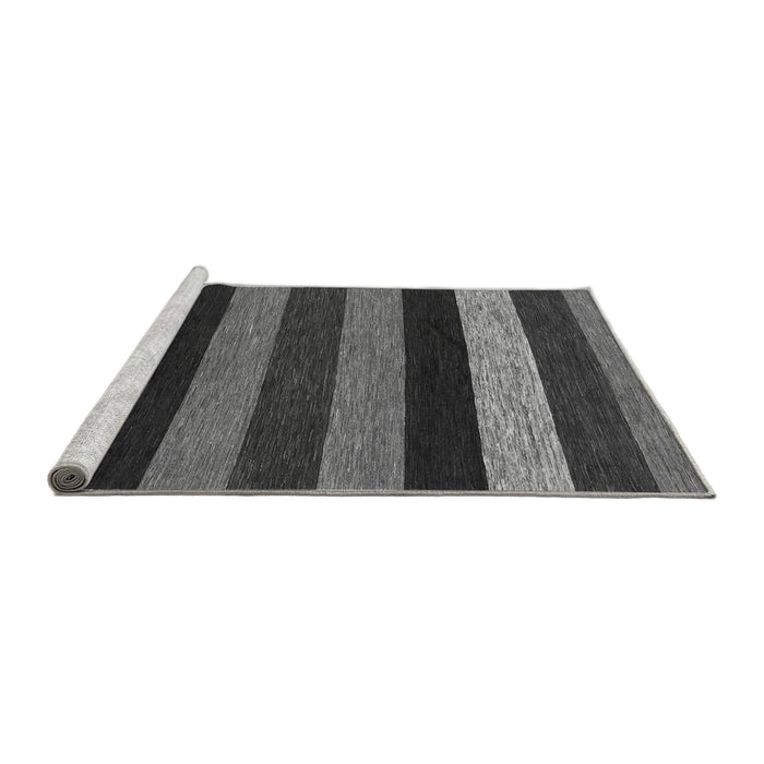 Sideview of Machine Washable Abstract Gray Modern Rug, wshabs1605gry