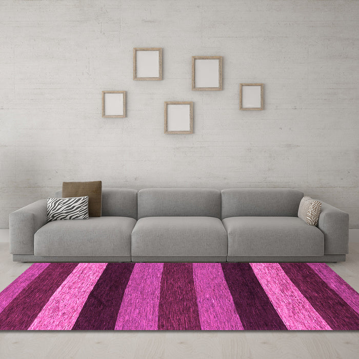 Machine Washable Abstract Pink Modern Rug in a Living Room, wshabs1605pnk
