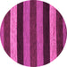 Round Abstract Pink Modern Rug, abs1605pnk