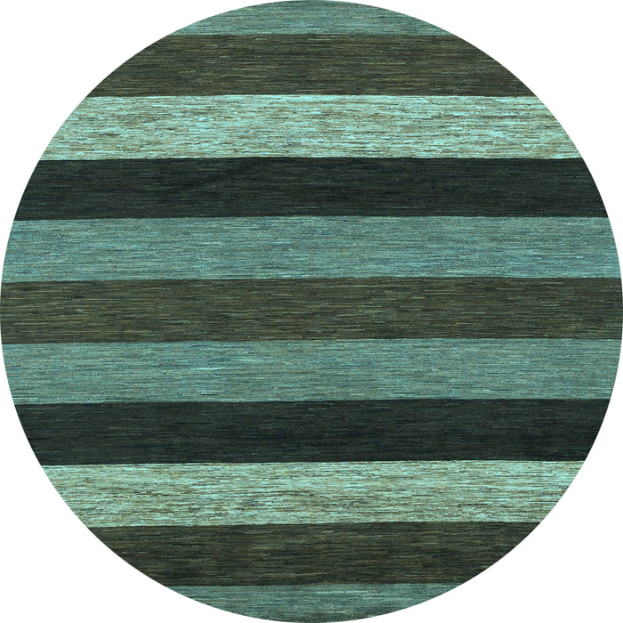 Round Machine Washable Abstract Light Blue Modern Rug, wshabs1605lblu