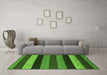 Machine Washable Abstract Green Modern Area Rugs in a Living Room,, wshabs1605grn