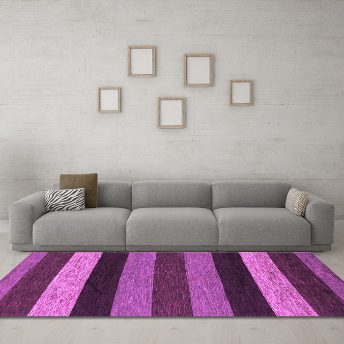 Machine Washable Abstract Purple Modern Area Rugs in a Living Room, wshabs1605pur