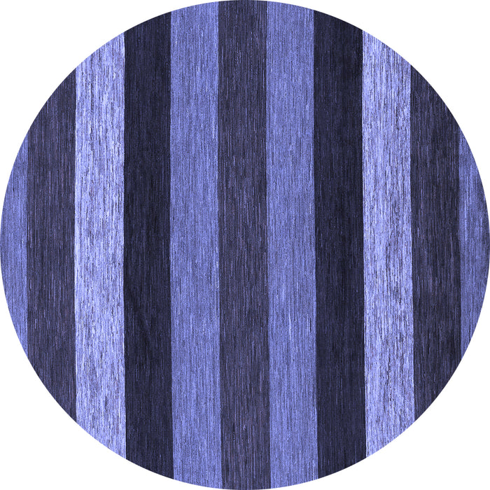 Round Abstract Blue Modern Rug, abs1605blu