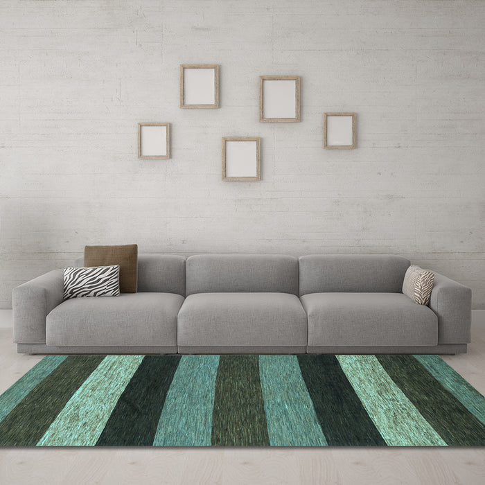 Machine Washable Abstract Light Blue Modern Rug in a Living Room, wshabs1605lblu