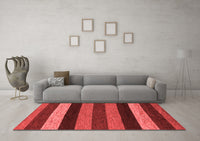 Machine Washable Abstract Red Modern Rug, wshabs1605red