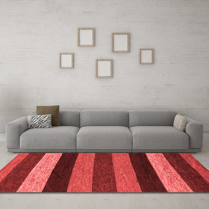 Modern Red Washable Rugs