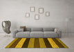 Machine Washable Abstract Yellow Modern Rug in a Living Room, wshabs1605yw