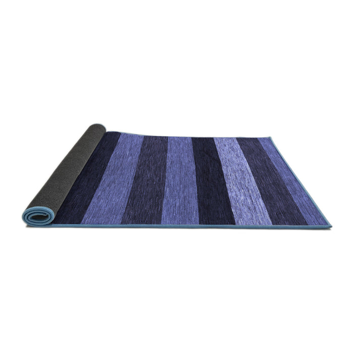 Sideview of Abstract Blue Modern Rug, abs1605blu
