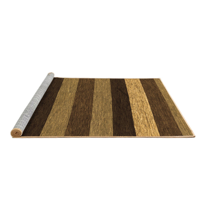 Sideview of Machine Washable Abstract Brown Modern Rug, wshabs1605brn