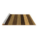 Sideview of Machine Washable Abstract Brown Modern Rug, wshabs1605brn