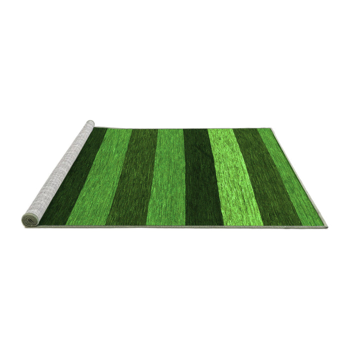 Sideview of Machine Washable Abstract Green Modern Area Rugs, wshabs1605grn