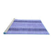 Sideview of Machine Washable Abstract Blue Modern Rug, wshabs1606blu