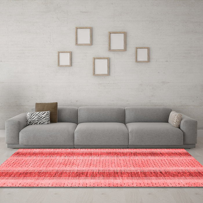 Modern Red Washable Rugs