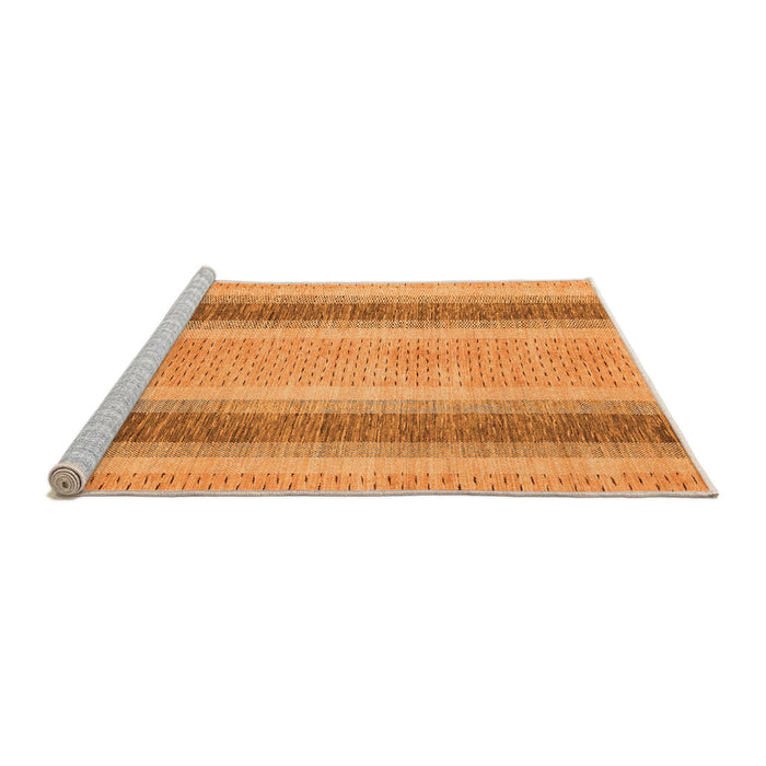 Sideview of Machine Washable Abstract Orange Modern Area Rugs, wshabs1606org