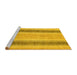 Sideview of Machine Washable Abstract Yellow Modern Rug, wshabs1606yw