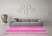 Machine Washable Abstract Pink Modern Rug in a Living Room, wshabs1606pnk