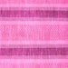 Square Machine Washable Abstract Pink Modern Rug, wshabs1606pnk