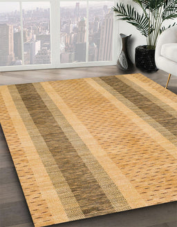 Machine Washable Abstract Orange Rug in a Family Room, wshabs1606