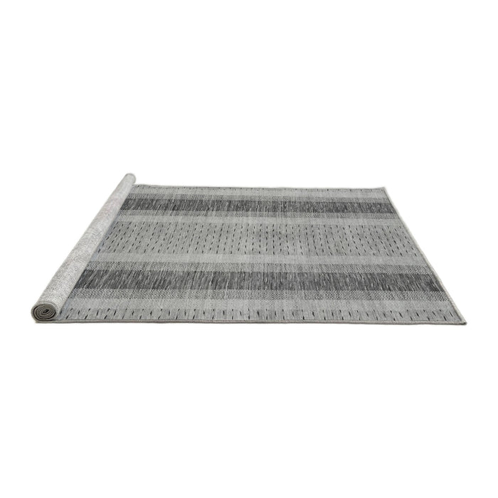 Sideview of Machine Washable Abstract Gray Modern Rug, wshabs1606gry
