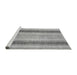 Sideview of Machine Washable Abstract Gray Modern Rug, wshabs1606gry