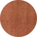 Round Abstract Brown Modern Rug, abs1607brn