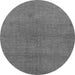 Round Abstract Gray Modern Rug, abs1607gry