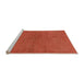 Sideview of Machine Washable Abstract Orange Modern Area Rugs, wshabs1607org