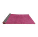 Sideview of Abstract Pink Modern Rug, abs1607pnk