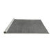 Sideview of Machine Washable Abstract Gray Modern Rug, wshabs1607gry